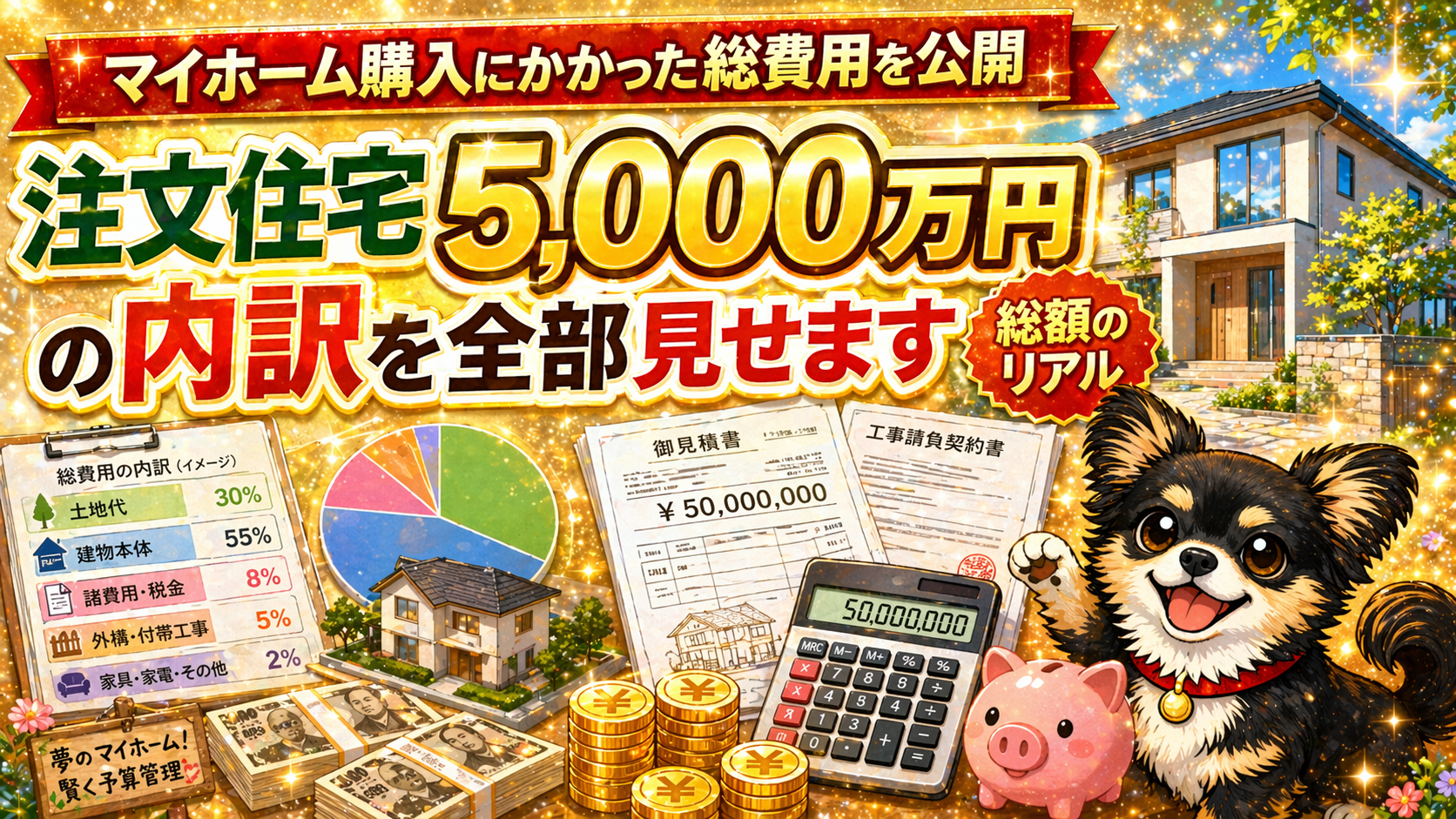 マイホーム購入にかかった総費用を公開｜注文住宅5,000万円の内訳を全部見せます